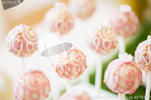 Image of close up of cake pops or lollipops