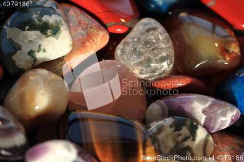 Image of natural color gems background 