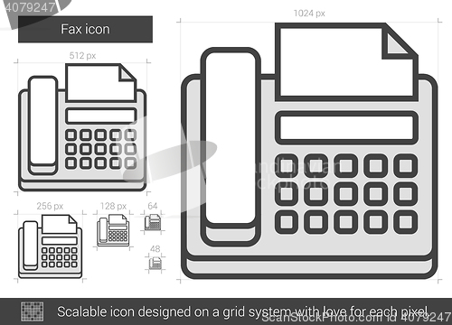 Image of Fax line icon.