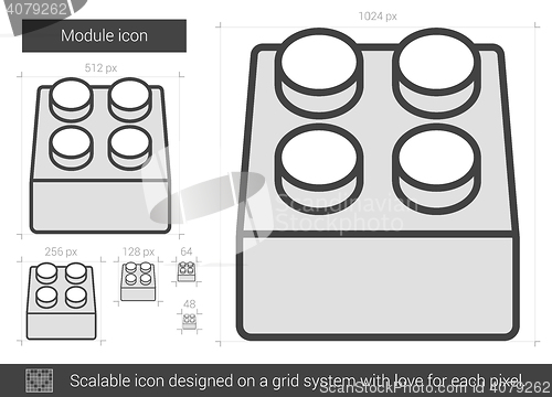 Image of Module line icon.