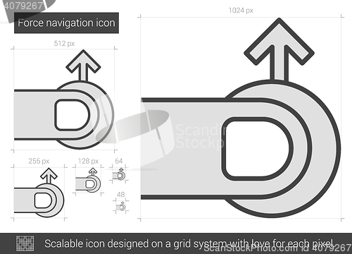 Image of Force navigation line icon.