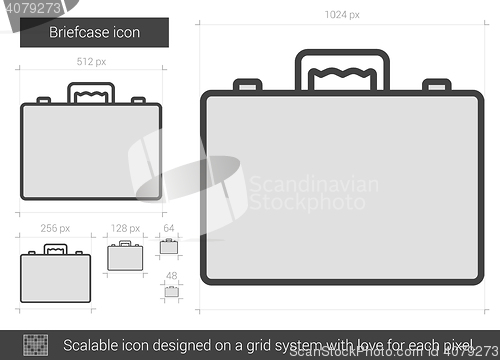 Image of Briefcase line icon.