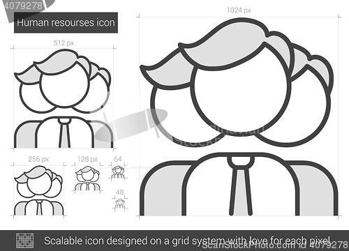 Image of Human resources line icon.