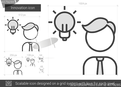 Image of Innovation line icon.