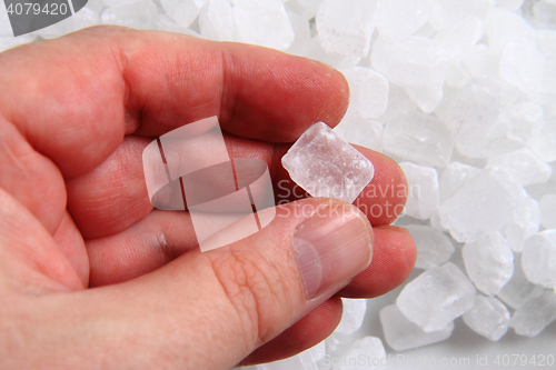 Image of white sugar crystal texture