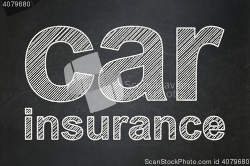 Image of Insurance concept: Car Insurance on chalkboard background