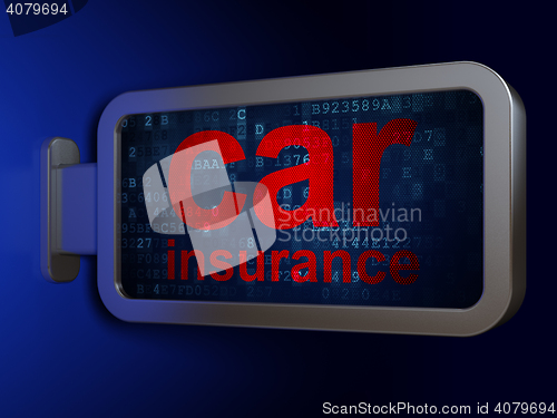 Image of Insurance concept: Car Insurance on billboard background