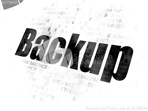Image of Database concept: Backup on Digital background