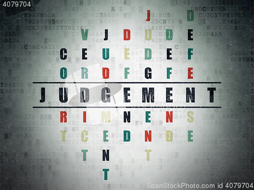 Image of Law concept: Judgement in Crossword Puzzle