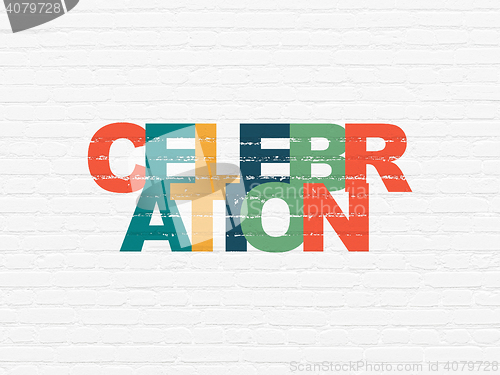 Image of Entertainment, concept: Celebration on wall background