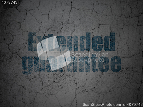 Image of Insurance concept: Extended Guarantee on grunge wall background