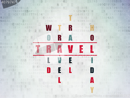 Image of Travel concept: Travel in Crossword Puzzle
