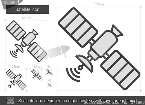 Image of Satellite line icon.