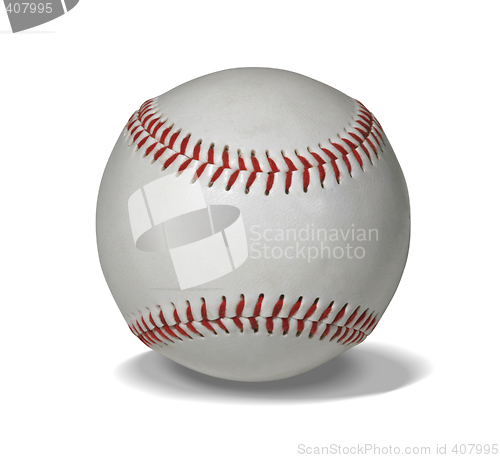 Image of New baseball with path