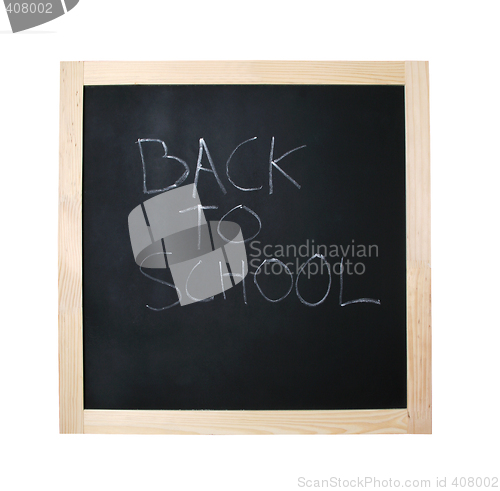 Image of Back to school black board with path