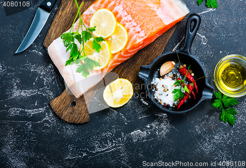 Image of raw salmon