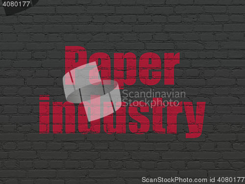 Image of Industry concept: Paper Industry on wall background