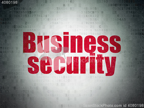 Image of Security concept: Business Security on Digital Data Paper background