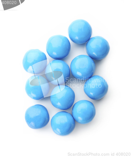 Image of Blue balls on white