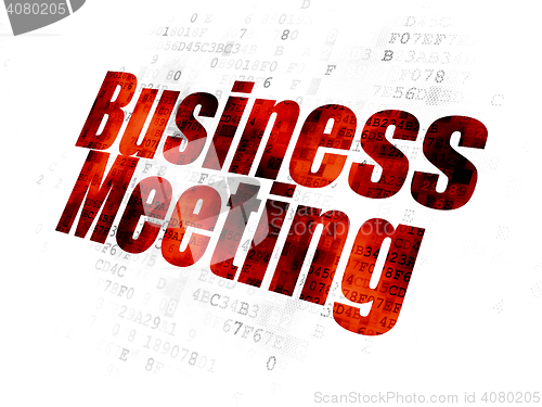 Image of Finance concept: Business Meeting on Digital background
