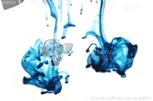 Image of Abstract blue liquid