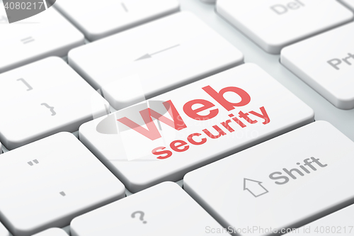 Image of Privacy concept: Web Security on computer keyboard background