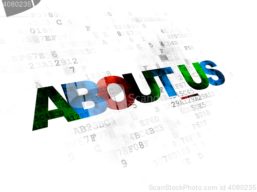 Image of Business concept: About us on Digital background