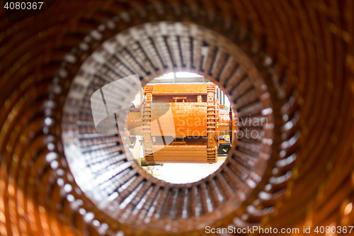 Image of Stator of a big electric motor