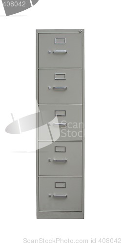 Image of Isolated filing cabinet with path