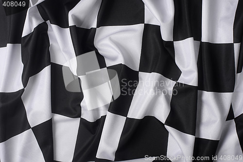 Image of Real waving checkered flag