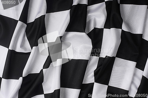 Image of Real waving checkered flag