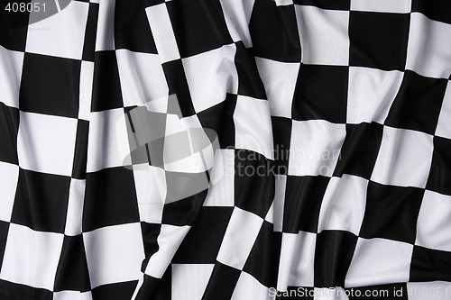 Image of Real waving checkered flag