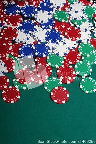 Image of Huge pile of chips with copy space