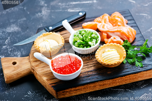 Image of tartalets with seafood