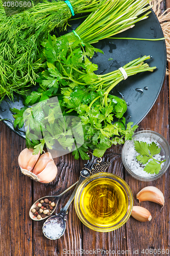 Image of greens and aroma spice