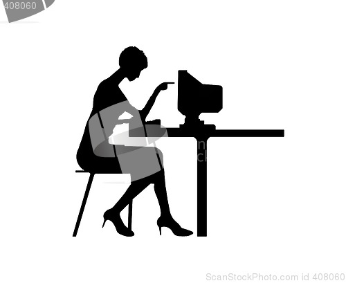 Image of Women typing at a computer