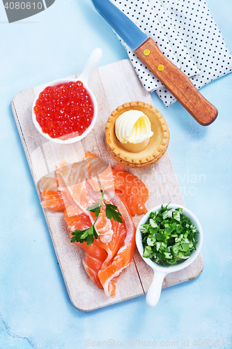 Image of tartalets with seafood