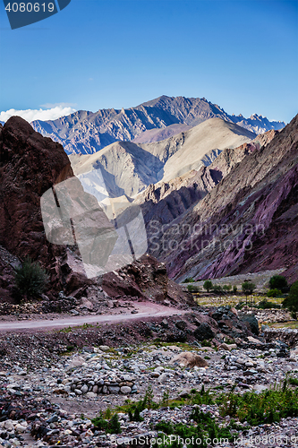 Image of Road in Himalayas with mountains