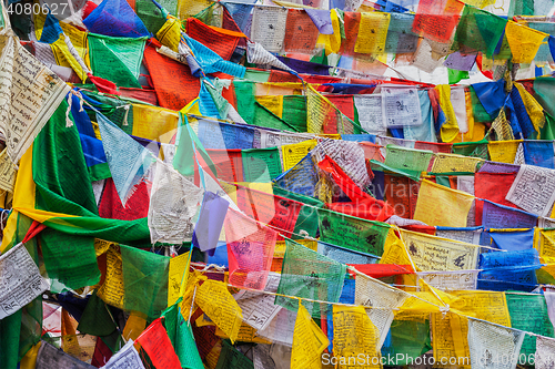 Image of Tibetan Buddhism prayer flags lungta