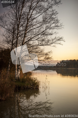 Image of evening at the Lake near Iffeldorf Bavaria Germany