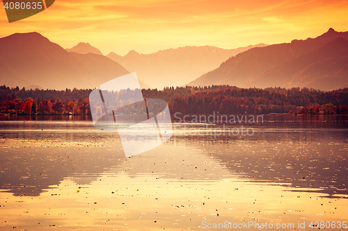 Image of Staffelsee lake in Bavaria Germany