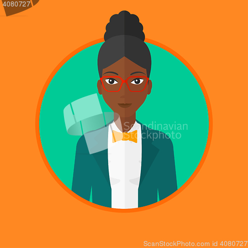 Image of Confident young business woman vector illustration