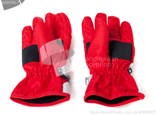 Image of Pair of winter ski gloves