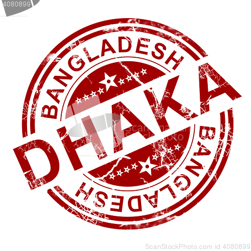 Image of Red Dhaka stamp 