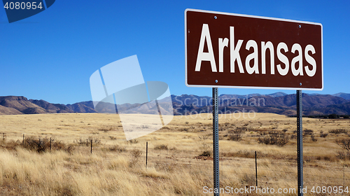 Image of Arkansas brown road sign