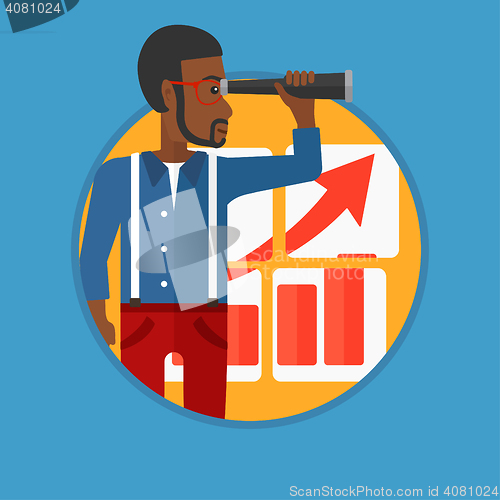 Image of Man searching opportunities for business growth.
