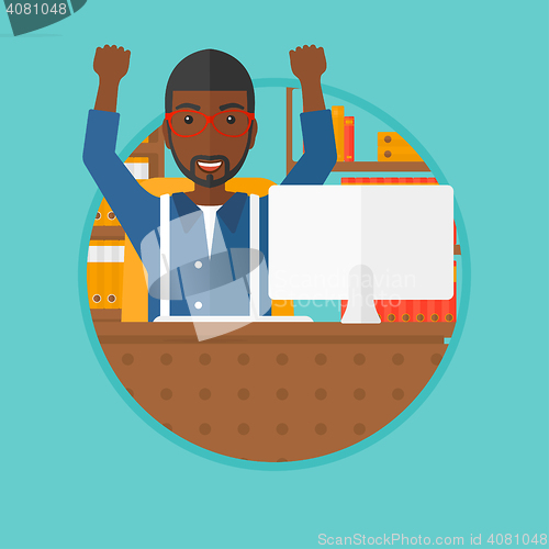 Image of Successful business man vector illustration.