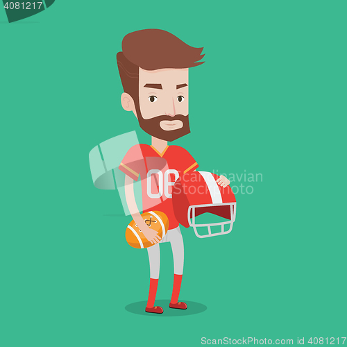 Image of Rugby player vector illustration.