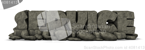 Image of the word service made from stone - 3d illustration