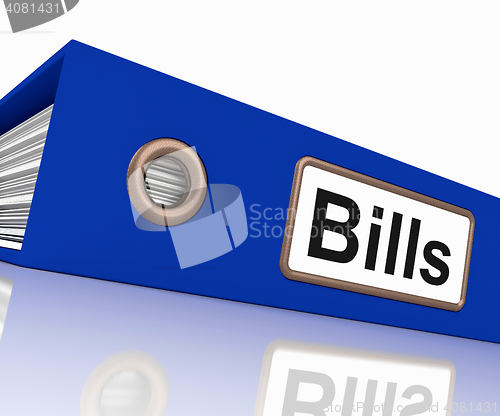 Image of Bills File Shows Accounting And Payments Due